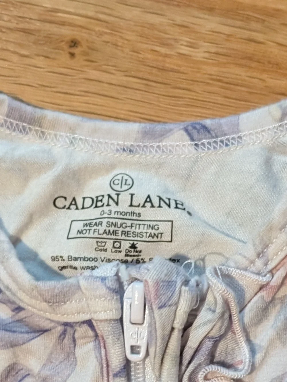 Caden Lane 0-3 Floral Ruffle Zip Footie